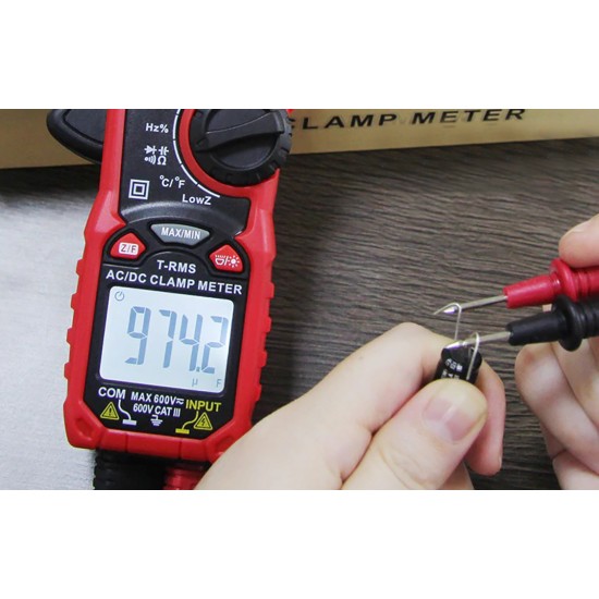 Habotest Ψηφιακή Αμπεροτσιμπίδα HT206D True RMS , NCV, LPF (Κόκκινο)