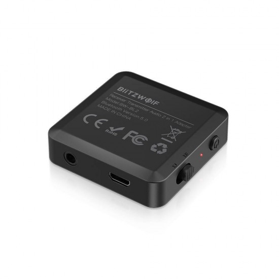 BlitzWolf Πομπός/δέκτης BW-BL2 Bluetooth 5.0 (Μαύρο)