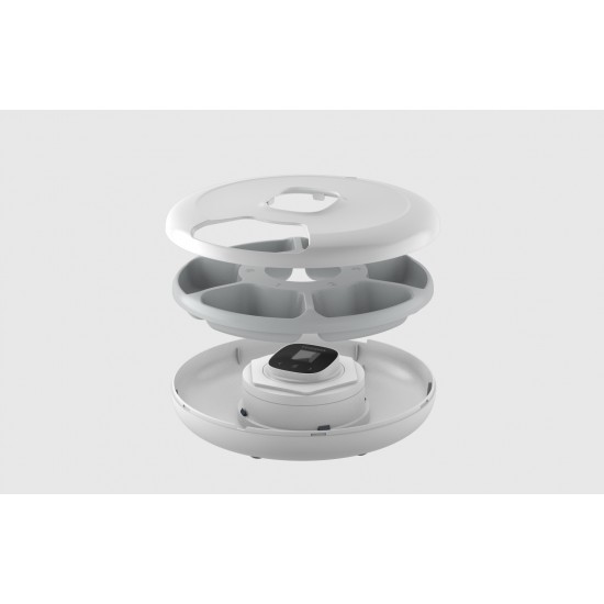 Petoneer Έξυπνη Ταΐστρα NutriSpin 6 Θέσεων (Λευκό)