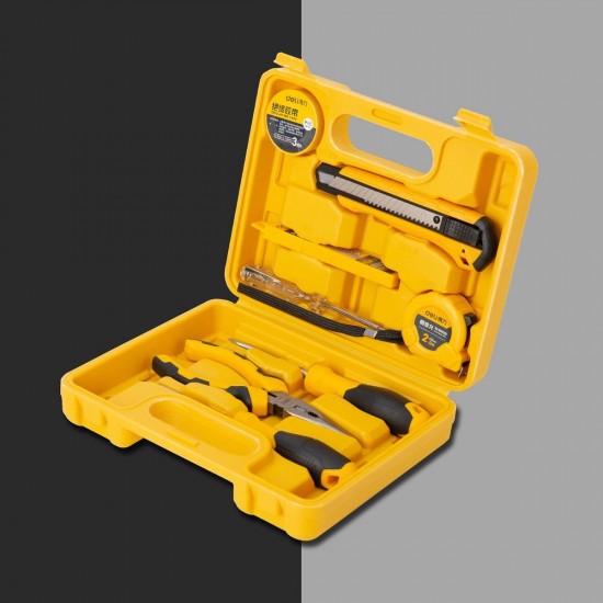 Deli Tools Σετ Εργαλείων με Θήκη EDL1008J, 8τμχ (Κίτρινο)