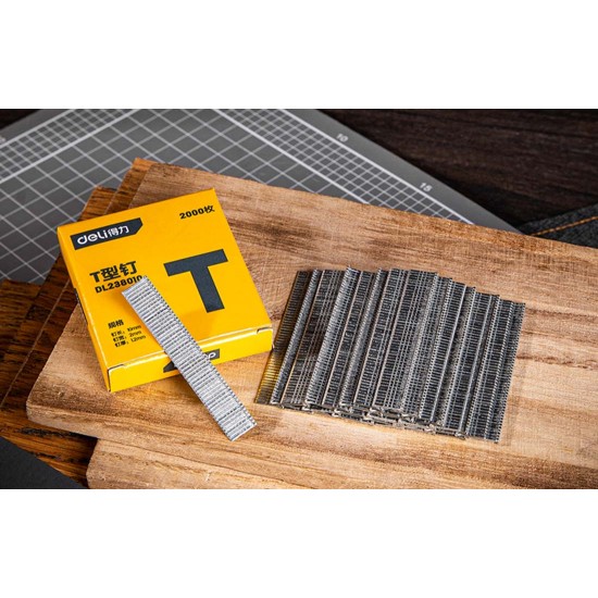 Deli Tools T-type staples EDL238010, 2000 pieces