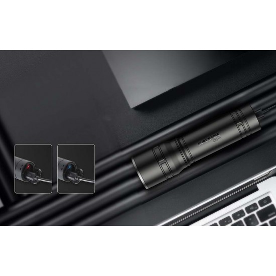 Φακός Superfire S33-A – USB, μαύρος, 4 λειτουργίες