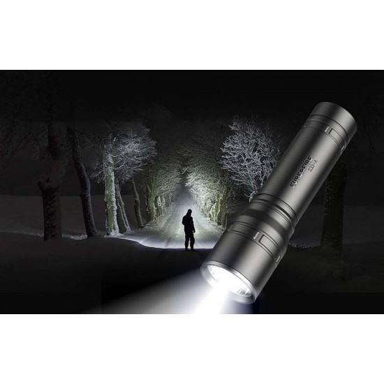 Φακός Superfire S33-A – USB, μαύρος, 4 λειτουργίες