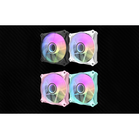Darkflash Σετ Ανεμιστήρων Υπολογιστή Infinty 8 3σε1 ARGB 120x120 (Μαύρο)