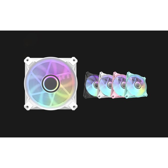 Darkflash Σετ Ανεμιστήρων Υπολογιστή Infinty 8 3σε1 ARGB 120x120 (Μαύρο)