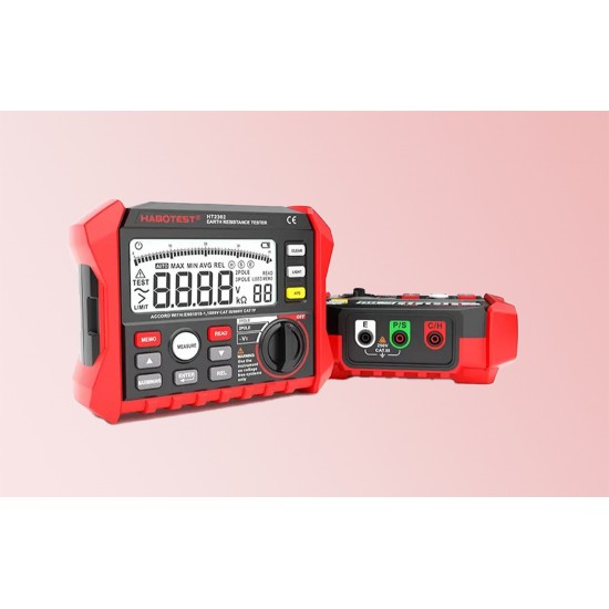 Habotest Ψηφιακός Μετρητής Γείωσης HT2302 (Κόκκινο/Μαύρο)