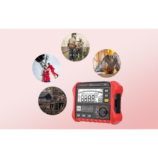 Habotest Ψηφιακός Μετρητής Γείωσης HT2302 (Κόκκινο/Μαύρο)