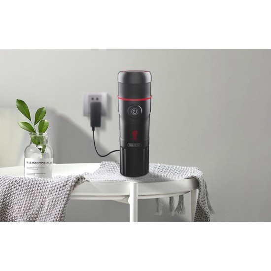 HiBREW Φορητή Καφετιέρα για Κάψουλες H4 Premium 3σε1 με Θήκη 15bar (Μαύρο)