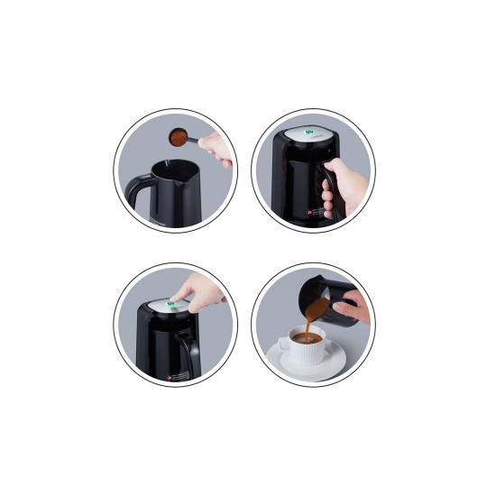 HiBREW Καφετιέρα για Ελληνικό Καφέ CM1179_EU (Μαύρο)