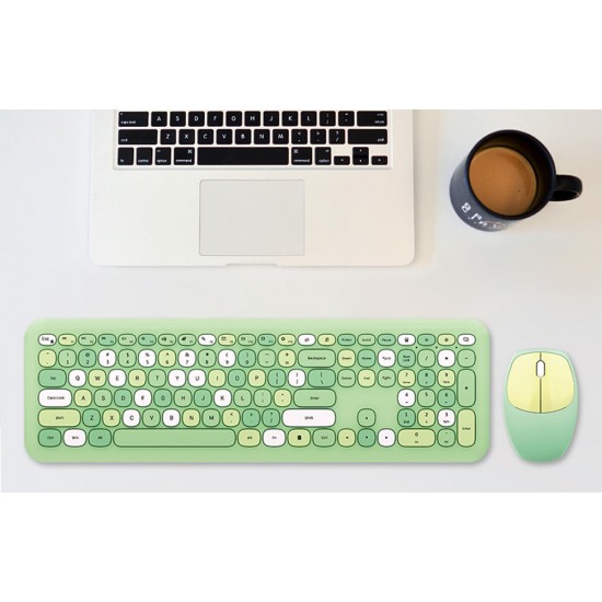 Wireless keyboard + mouse set MOFII 666 2.4G (Green)