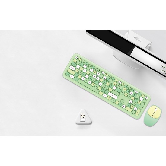 Wireless keyboard + mouse set MOFII 666 2.4G (Green)