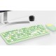 Wireless keyboard + mouse set MOFII 666 2.4G (Green)