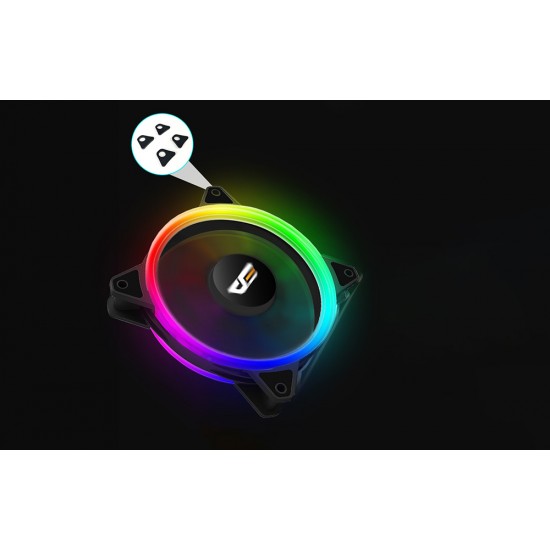 Darkflash Σετ ανεμιστήρων PC ARGB DR12 Pro 3σε1 120x120 (Μαύρο)