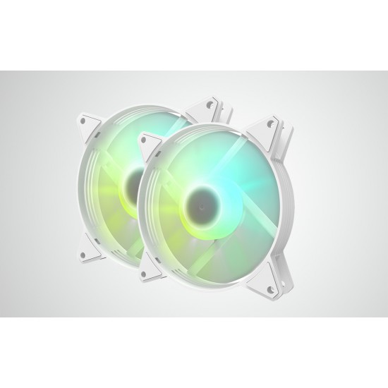 Darkflash Σετ Ανεμιστήρων PC RGB C6 3σε1 120x120 (Λευκό)