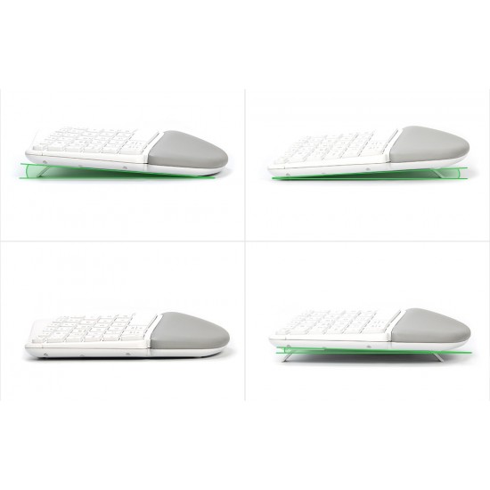 Wireless Ergonomic Keyboard Delux GM901D BT+2.4G (white) (QWERTY)