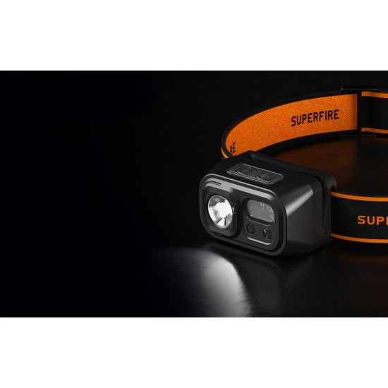 Φακός κεφαλής Superfire HL23 – 220 lm, USB-C, powerbank