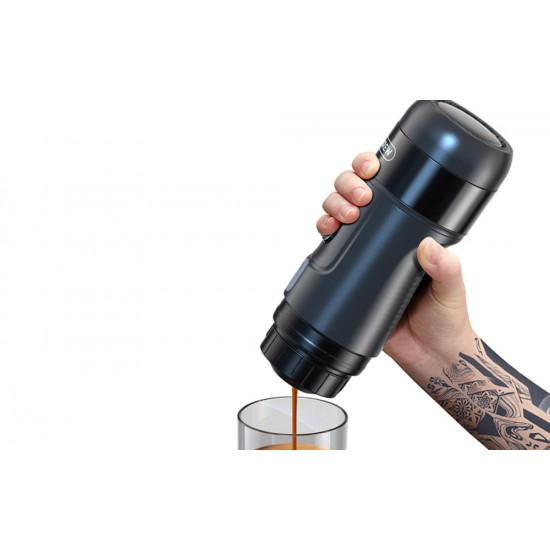 HiBREW Φορητή Καφετιέρα H4A 3-σε-1 για Αλεσμένο Καφέ & Κάψουλες με Θήκη 80W (Μαύρο)