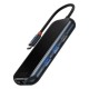 Baseus Docking Station 5σε1 AcmeJoy Series USB-C σε 2xUSB 3.0 + USB 2.0 + USB-C PD + RJ45 (Γκρι)