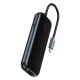 Baseus Docking Station 5σε1 AcmeJoy Series USB-C σε 2xUSB 3.0 + USB 2.0 + USB-C PD + RJ45 (Γκρι)