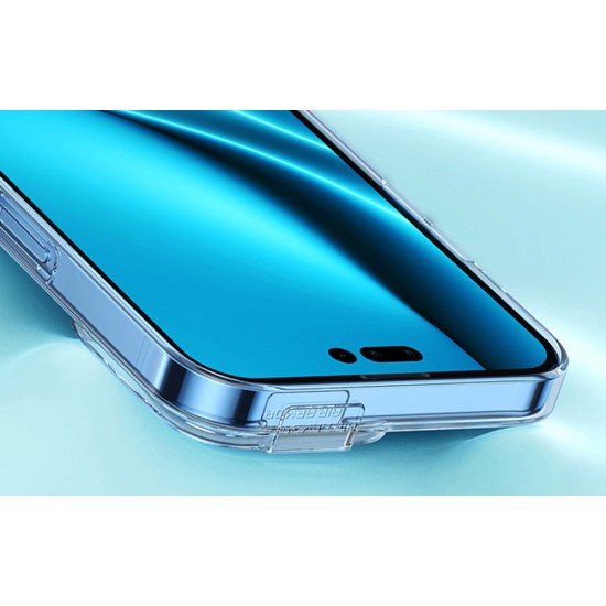 Baseus Θήκη Crystal Magnetic και Προστατευτικό Οθόνης Temperred Glass για iPhone 14 Pro Max (Διαφανές)