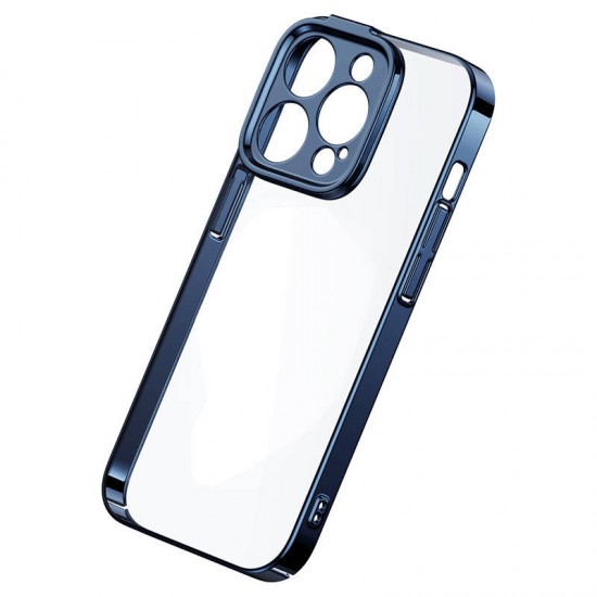 Baseus Θήκη Glitter και Προστατευτικό Οθόνης Tempered Glass για iPhone 14 Pro Max (Μπλε/Διαφανές)