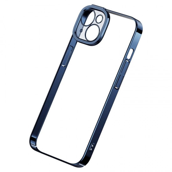 Baseus Θήκη Glitter και Προστατευτικό Οθόνης Tempered Glass για iPhone 14 Plus (Μπλε-Διαφανές)
