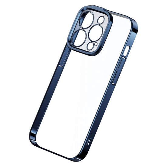 Baseus Θήκη Glitter και Προστατευτικό Οθόνης Tempered Glass για iPhone 14 Pro (Μπλε/Διαφανές)