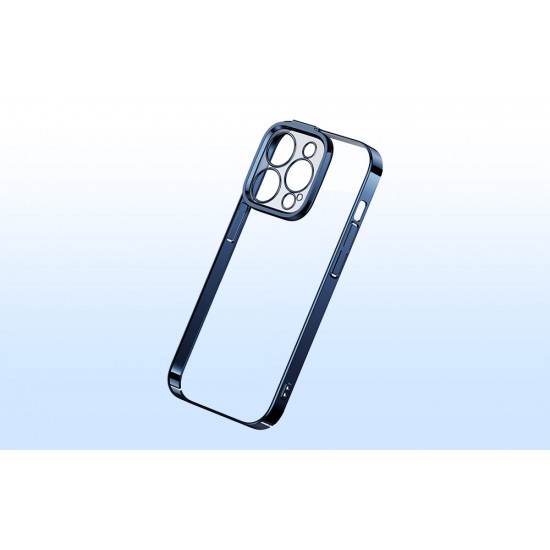 Baseus Θήκη Glitter και Προστατευτικό Οθόνης Tempered Glass για iPhone 14 Pro (Μπλε/Διαφανές)