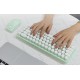 Wireless keyboard + mouse set MOFII Bean 2.4G (White-Green)