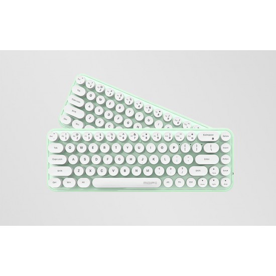 Wireless keyboard + mouse set MOFII Bean 2.4G (White-Green)