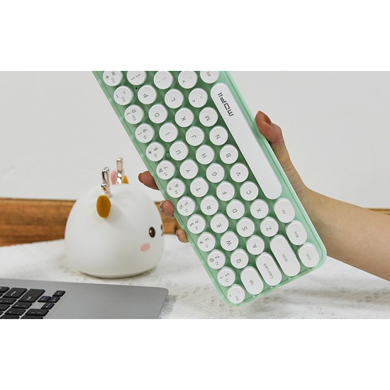 Wireless keyboard + mouse set MOFII Bean 2.4G (White-Green)