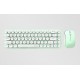 Wireless keyboard + mouse set MOFII Bean 2.4G (White-Green)