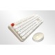 Wireless keyboard + mouse set MOFII Sweet 2.4G (White-Beige