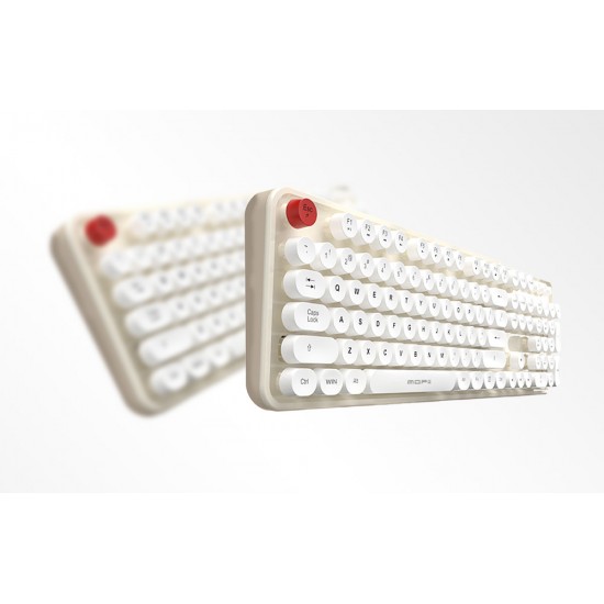 Wireless keyboard + mouse set MOFII Sweet 2.4G (White-Beige