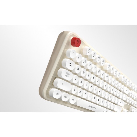 Wireless keyboard + mouse set MOFII Sweet 2.4G (White-Beige