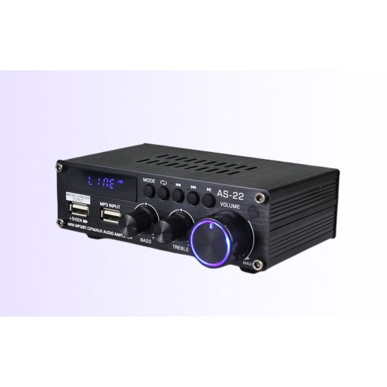 Blitzwolf Ενισχυτής Ήχου AS-22, 45W, Bluetooth 5.0, USB με Τηλεχειριστήριο (Μαύρο)