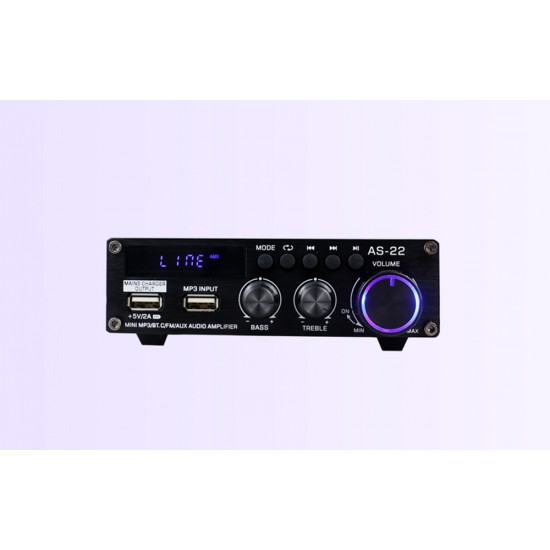 Blitzwolf Ενισχυτής Ήχου AS-22, 45W, Bluetooth 5.0, USB με Τηλεχειριστήριο (Μαύρο)