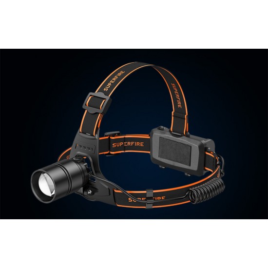 Φακός κεφαλής Superfire HL71 – 500 lm, USB, 5 λειτουργίες