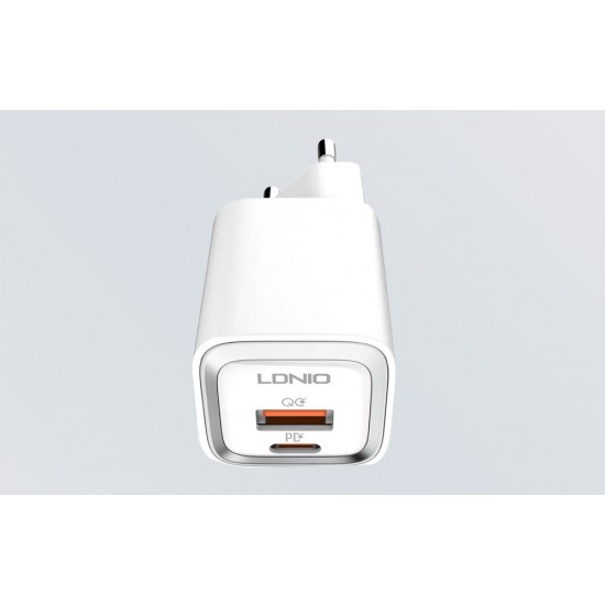 Wall charger LDNIO A2318M USB, USB-C + USB-C - Lightning Cable