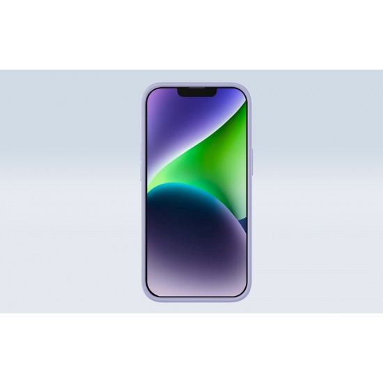Baseus Θήκη Liquid Silica Gel και Προστατευτικό Οθόνης Tempered Glass για iPhone 14 Plus (Μοβ)