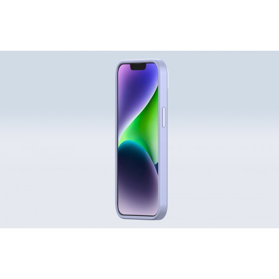 Baseus Θήκη Liquid Silica Gel και Προστατευτικό Οθόνης Tempered Glass για iPhone 14 Plus (Μοβ)