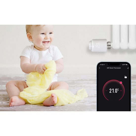 Avatto Βαλβίδα Έξυπνου Θερμοστάτη για Σώμα Καλοριφέρ TRV07 Zigbee 3.0 TUYA (Λευκό)