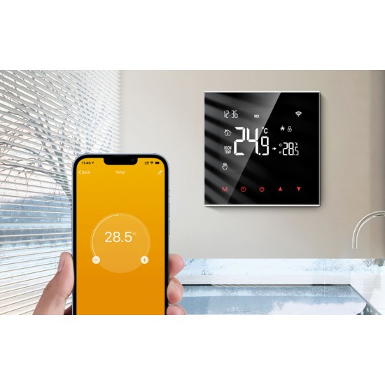 Avatto Έξυπνος Θερμοστάτης Θέρμανσης Νερού WT100 3A WiFi Tuya (Μαύρο)
