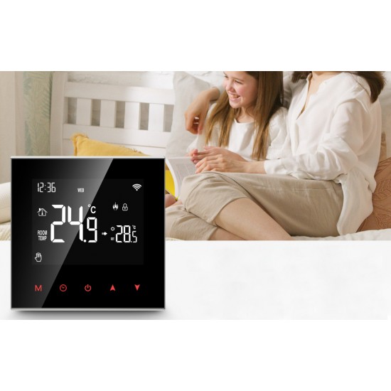 Avatto Έξυπνος Θερμοστάτης Λέβητα ZWT100 3A Zigbee Tuya (Μαύρο)