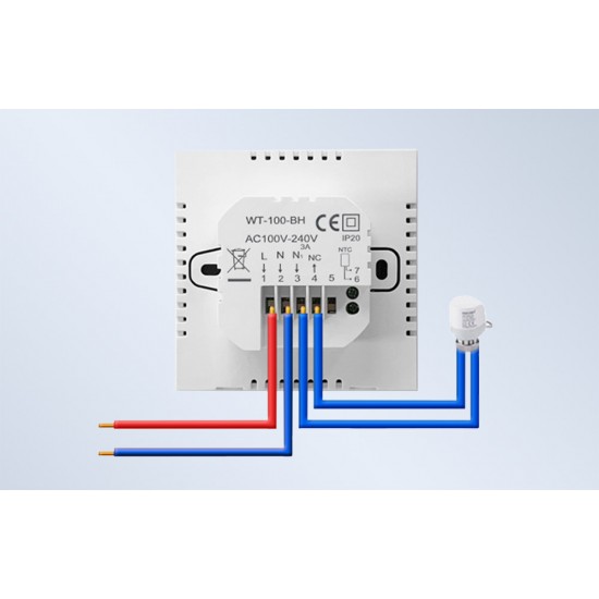 Avatto Έξυπνος Θερμοστάτης Θέρμανσης Νερού ZWT100 3A Zigbee Tuya (Μαύρο)