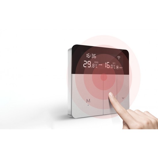 Avatto Έξυπνος Θερμοστάτης Θέρμανσης Νερού WT50 3A Wi-Fi Tuya (Ασημί/Μαύρο)