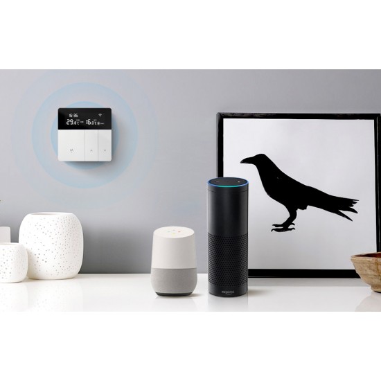 Avatto Έξυπνος Θερμοστάτης Θέρμανσης Νερού WT50 3A Wi-Fi Tuya (Ασημί/Μαύρο)