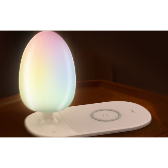 LDNIO Επιτραπέζιο Φωτιστικό/Φωτάκι Νυκτός με Ασύρματο Φορτιστή Qi Y3 (Λευκό)