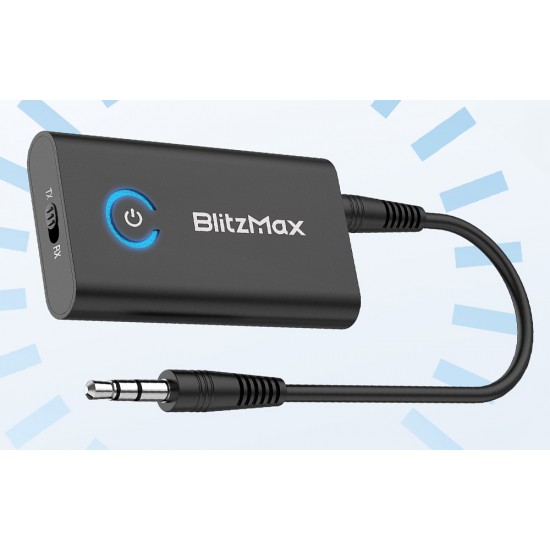 Blitzwolf/BlitzMax Πομποδέκτης Bluetooth 5.2 BT05, aptX (Μαύρο)