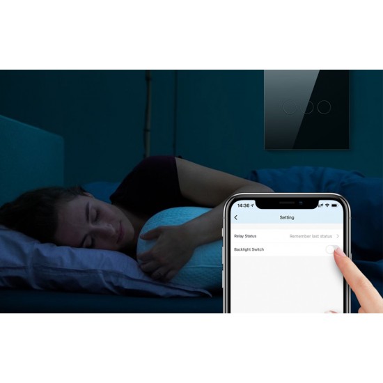 Avatto Έξυπνος Διακόπτης Χωνευτός ZigBee ZTS02-EU-W1 (1 κουμπί) TUYA (Λευκό)